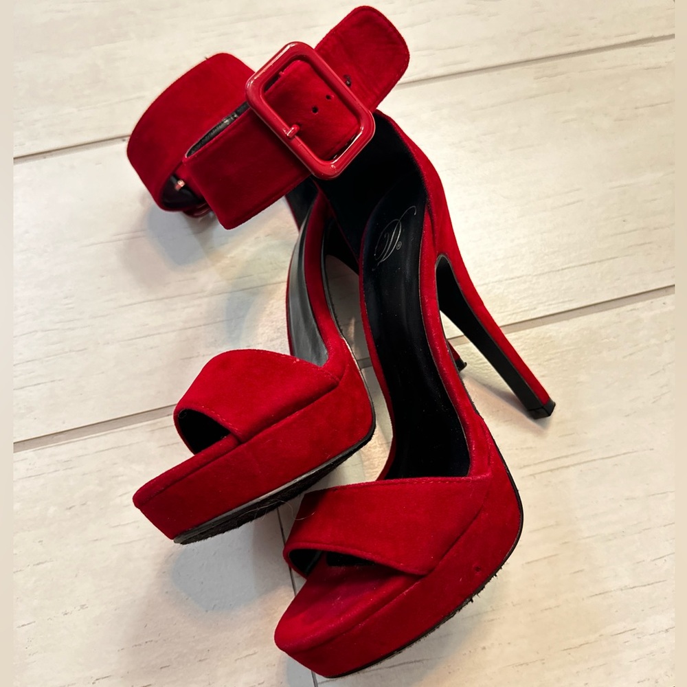Red High Heel Sandals